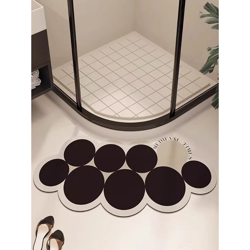 Bathroom Arc-Shaped Special Anti-Fall Floor Mat Diatom Mud Absorbent Quick-Drying Foot Mat Bathroom Entrance Fan-Shaped Non-Slip Mat Bathroom Arc-Shaped Special Anti-Fall Floor Mat Diatom Mud Absorbent Quick-Drying Foot Mat Bathroom Entrance Fan-Shaped Non-Slip Mat