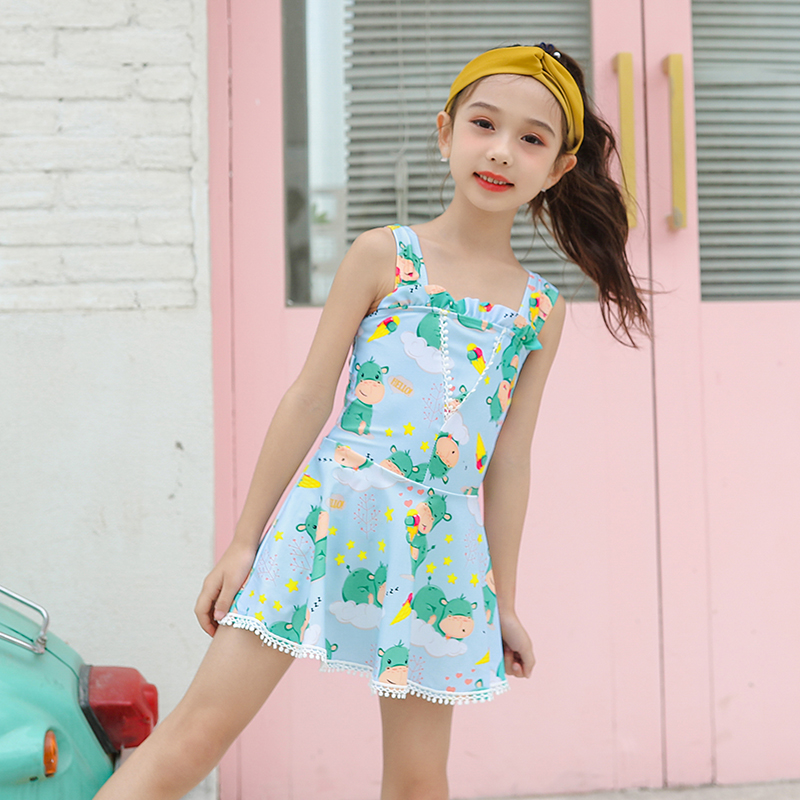 Children's swimsuit girl Lieven fit Princess Children's baby cute swimsuit girl student Small CUHK Scout swimsuit