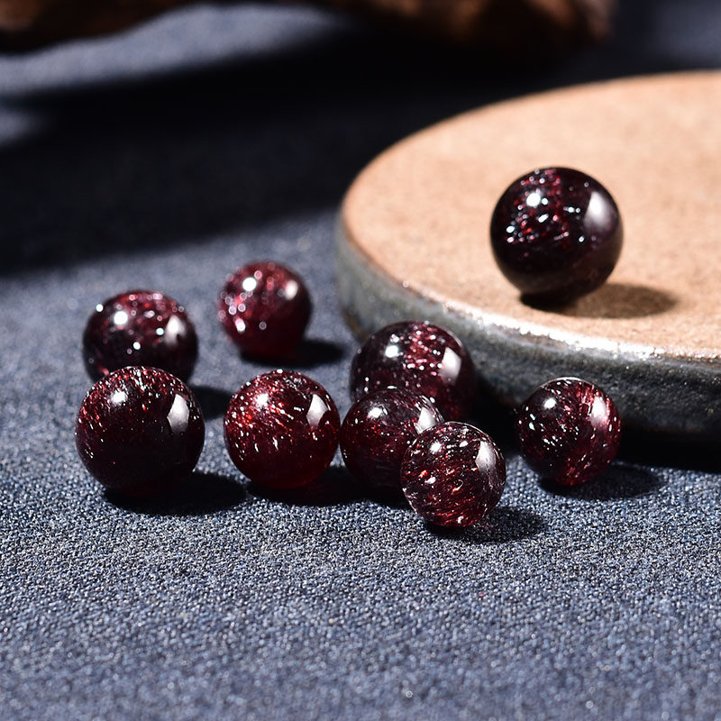 Natural Black Vinegar Chestnut three-wheeled backbone Purple Hair Red Ultra Seven Single Beads DIY Accessories Accessories Dorpel Handmade Accessories