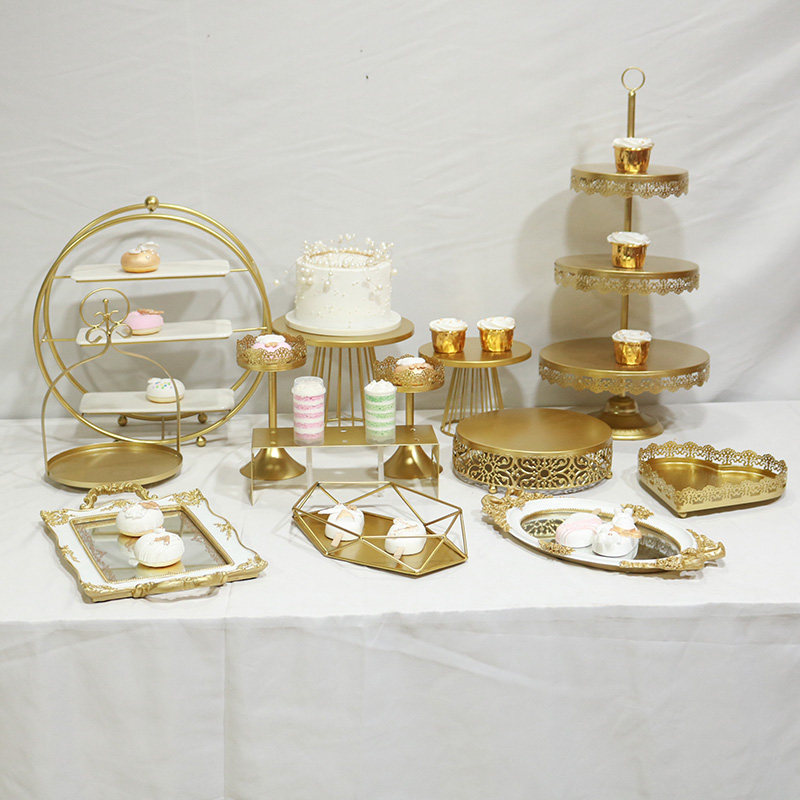 Dessert table swing pieces Show Shelves Dessert Pastry Dishes Cold Meals Tea Hysteria Terrace Cake Shelf Afternoon Tea Refreshments Shelf