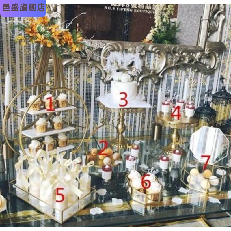 Dessert table swing pieces Show Shelves Dessert Pastry Trays Cold Meals Tea Hysteria Terrace Cake Shelves Afternoon Tea Refreshments Racks-Taobao