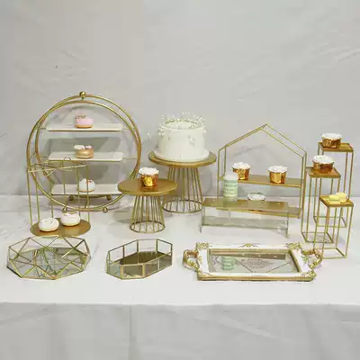 European wedding dessert table ornaments display rack tray cold meal tea rest table cake shelf afternoon tea dessert shelf
