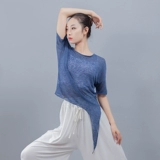 Свободная и тонкая танцевальная одежда для женщин сетчание пряжи вершины формируют классические этнические китайские танцевальные костюмы