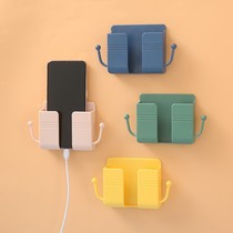 Wall-mounted storage case multifunction remote control mobile phone charging headboard rack shelve holder stent holder