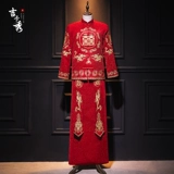 Традиционный свадебный наряд Сюхэ, вечернее платье, мужское свадебное платье, китайский стиль