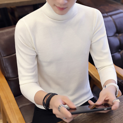 男士圆领套头针织衫毛衣宽松