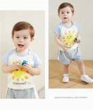 Детская хлопковая тонкая футболка с коротким рукавом подходит для мужчин и женщин для раннего возраста для отдыха, детская одежда