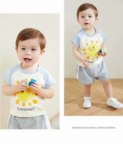 Детская хлопковая тонкая футболка с коротким рукавом подходит для мужчин и женщин для раннего возраста для отдыха, детская одежда