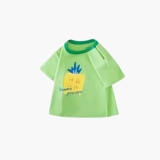 Летняя хлопковая тонкая детская милая футболка с коротким рукавом для отдыха