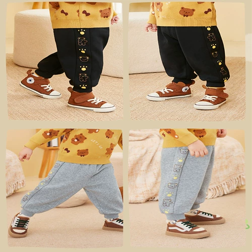 Детские утепленные удерживающие тепло хлопковые демисезонные штаны для раннего возраста подходит для мужчин и женщин для отдыха