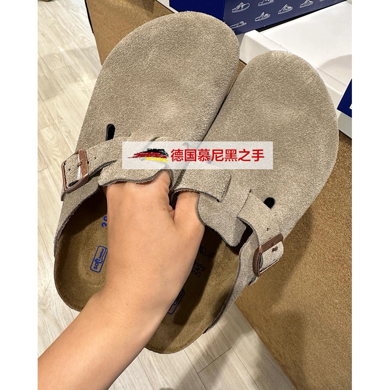 Explore Birkenstock-Style Clogs, Half-Slippers, Full Genuine Leather Cork Slippers, Men's and Women's Shoes, Boston Outdoor Sandals