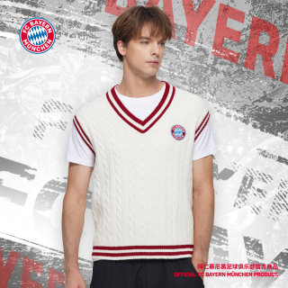 Bayern official red and white team logo embroidered vest