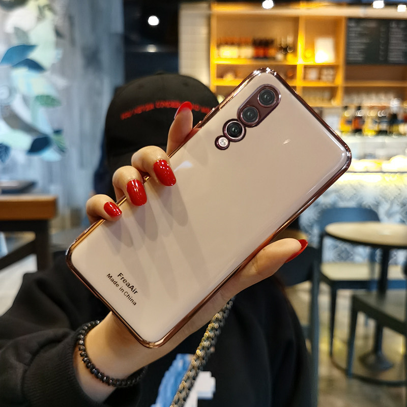 Suitable for Huawei p20 mobile phone case p20pro silicone soft anti-fall p20 lens full package protection por female tremor pr0 jitter network red high-end p2o ultra-thin cold and fresh wind p20p male