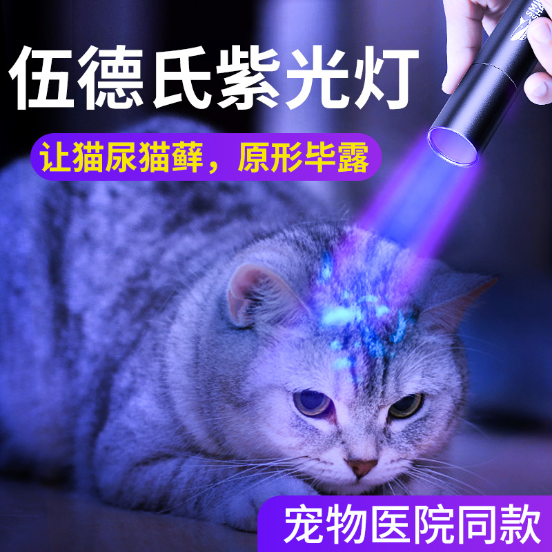 Wood's Lamp 365Nm Ultraviolet Flashlight for Cat Ringworm, Cat Urine Laser, Cat Teasing Light, Medical Fungal Detection