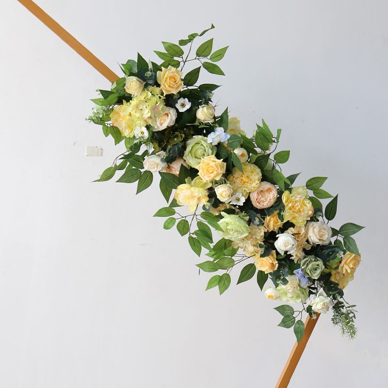 New Wedding Silk Flower Arch Flower Gate Wedding Event Spring System Simulation Flower Arrangement Iron Arrangement Scene Props Flowers