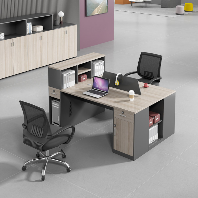 Office staff desk and chair combination double face-to-face 4-person financial station 6 2-person work desk card seat