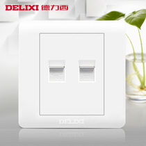 Dresy Phone Computer Outlet Panel 86 Type Home Phone Plus Network Line Network Line Network jack One