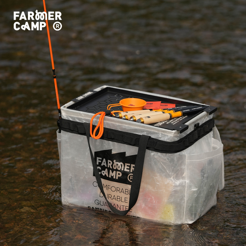 Farmer Camp Eco-Friendly Foldable Fishing Box with Strap, Lightweight Portable Storage, Wear-Resistant Fishing Bag, Lure Bag Equipment Farmer Camp Eco-Friendly Foldable Fishing Box with Strap, Lightweight Portable Storage, Wear-Resistant Fishing Bag, Lure Bag Equipment