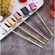 304 stainless steel creative ice spoon Mug spoon Gold-plated color coffee spoon multicolored gift spoon Korean coffee spoon