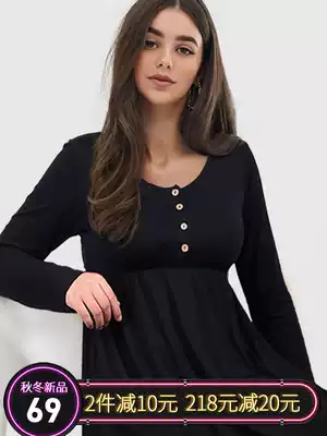 Breastfeeding jacket out fashion loose postpartum can be inserted into the Moon Clothing Spring and Autumn modal long version of nursing coat