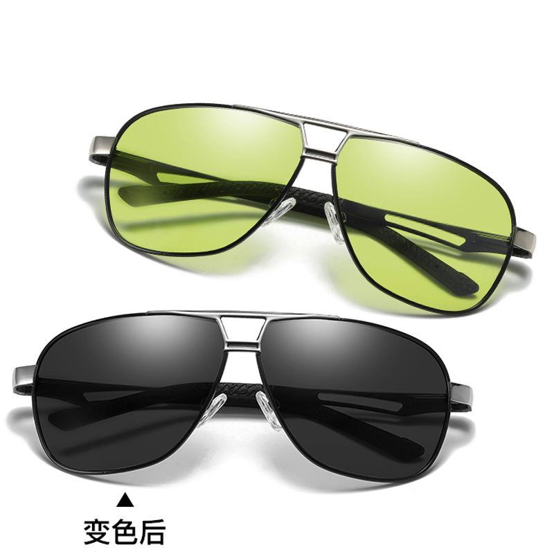 Sunglasses men's night vision goggles day and night dual-use color-changing polarized glasses driving high-definition night anti-high beam