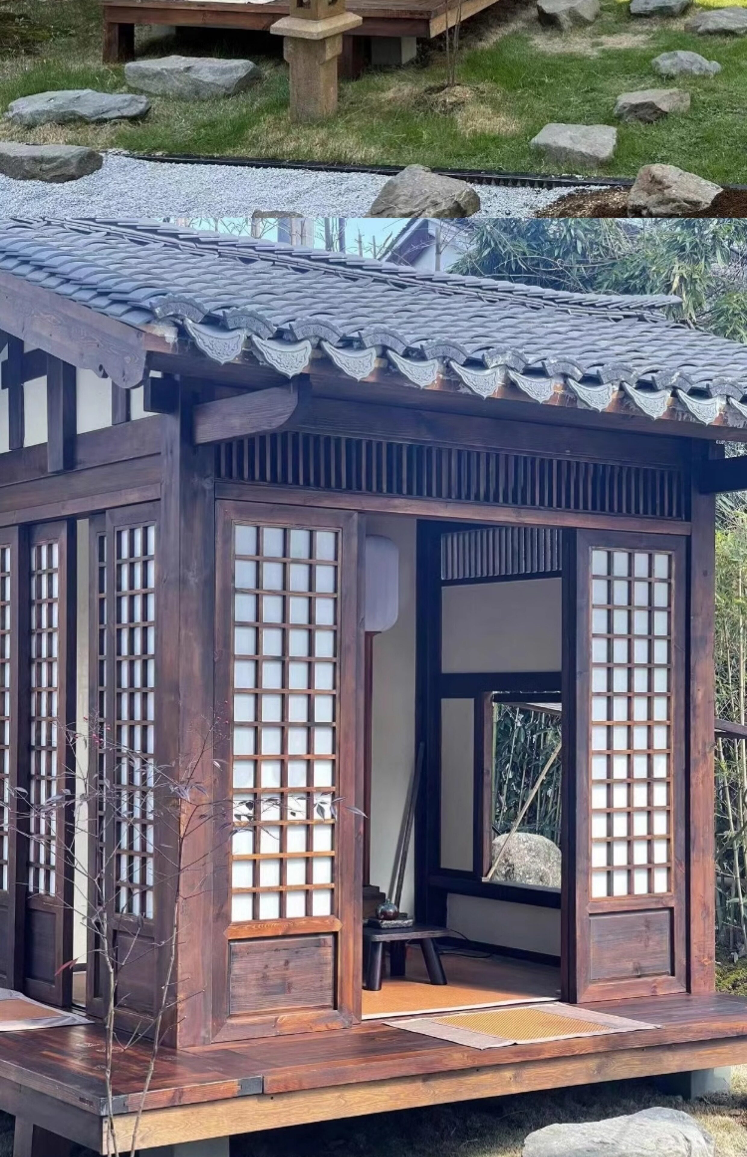 小木屋防腐木别墅亭茶室中式花园凉亭民宿庭院小房子实木防腐木亭-阿里巴巴