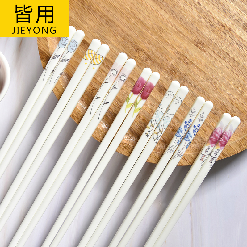 Household ceramics chopsticks chopsticks gifts sets high - grade ipads China porcelain high temperature resistant tachyon mouldproof green Chinese style delicate