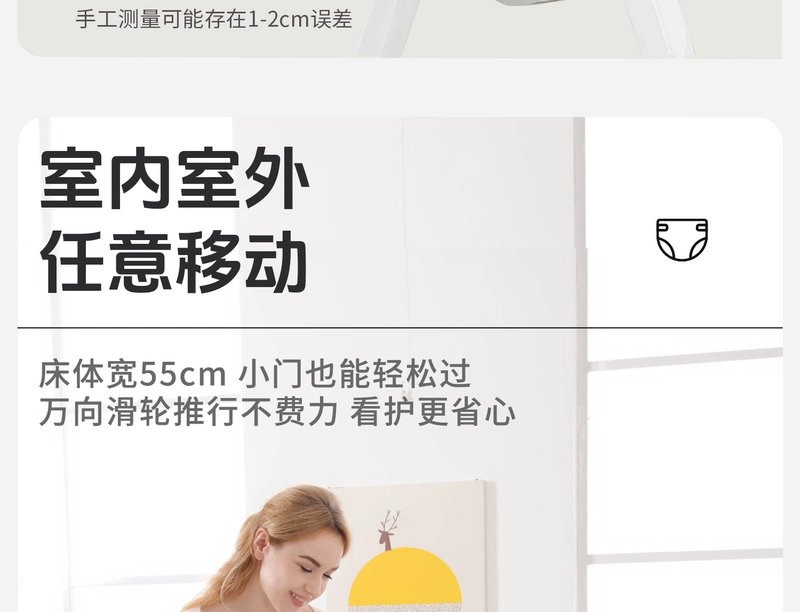 Sơ Sinh Ghép Giường Lớn Cũi Có Thể Gập Lại Đa Năng Giường BB Có Thể Tháo Rời Di Động Nôi Giường Giường Cho Bé