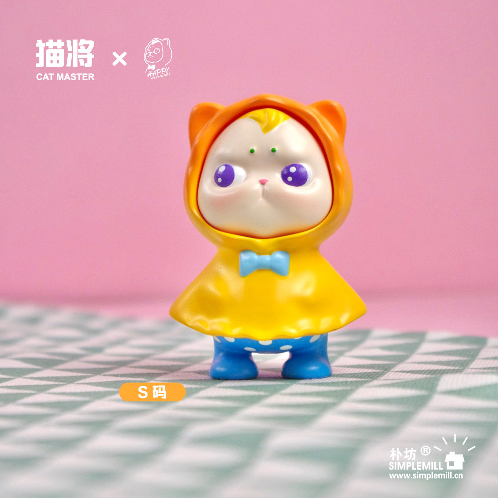 Park Workshop Cat will HAPPY series summer orange raincoat S code limited model tide and swing piece Shunfeng to pay spot