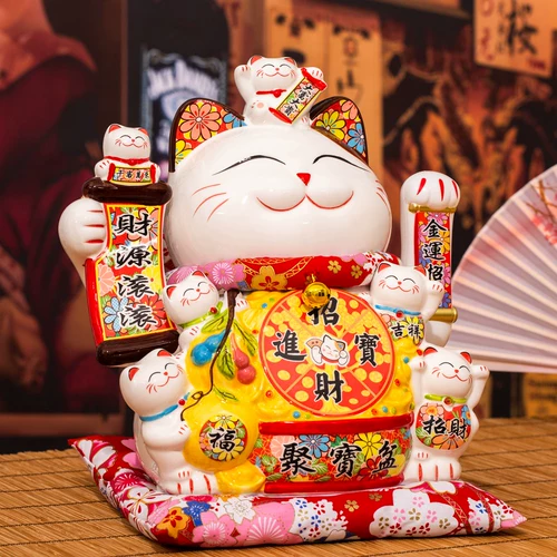 Встряхнуть руку Grand Daxing Cat Lapture Open Небольшой магазин Маленький магазин Коллекция Дома Домашняя Гостиная Подарки Автомат манит кошка с удачи