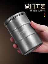 Tea can stainless steel portable tea box coffee bean sealed can travel mini iron can black tea green tea box