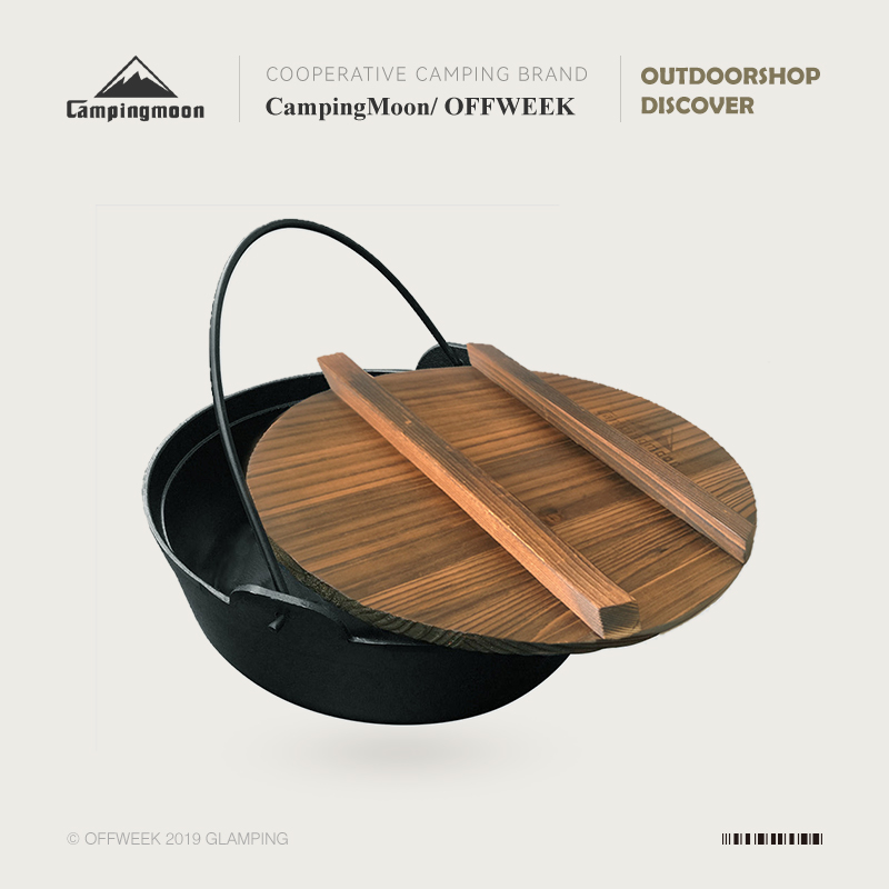 Outdoor Cast Iron Saucepan Without Coating Raw Iron Pan Camping Hot Pot Saucepan Home Stew Broth Stew Pan Japan Stockpot