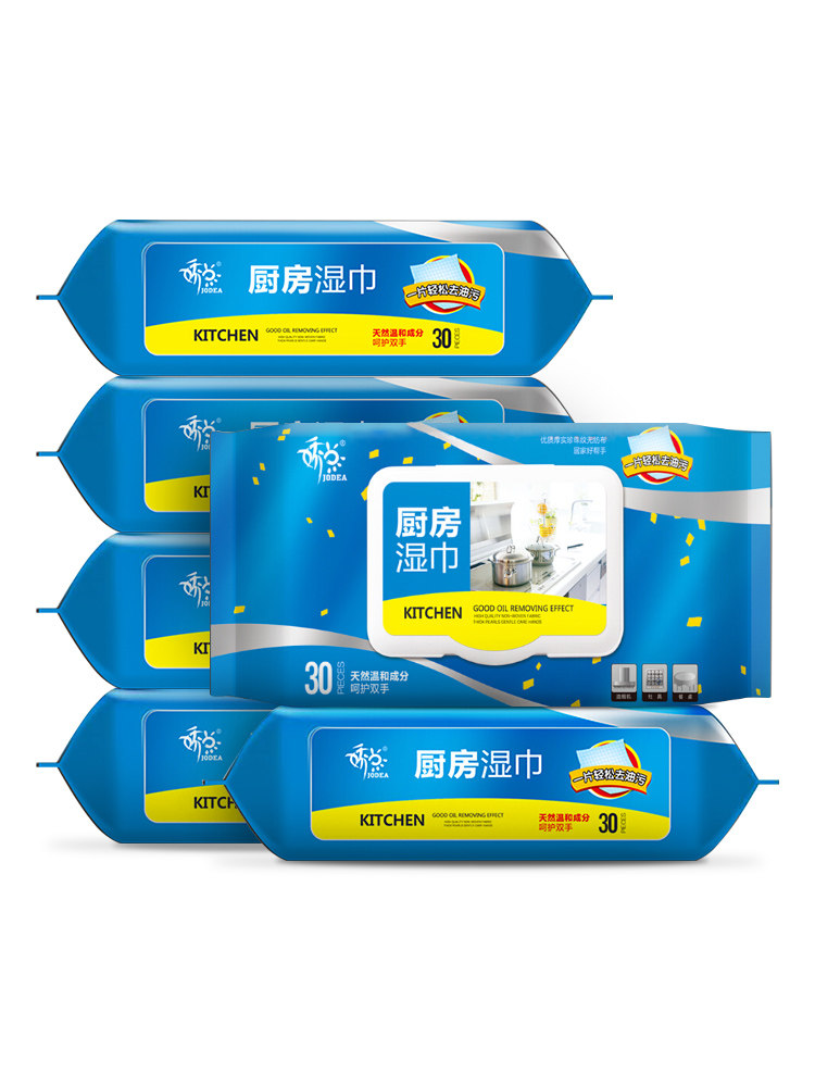 Cuddling kitchen to oil stain wet towels disposable household cleaning and descaling a clean and large package 30 pumping 6 packs
