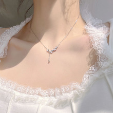 Zhou Dafu 520 Valentine's Day Anniversary Safe Necklace for Women S999 Pure Silver Birthday Gift for Girlfriend