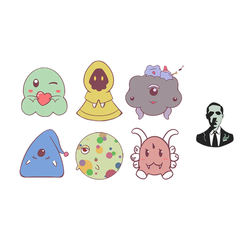 Брошь из серии Q Sulu and Friends Cthulhu Myth Lovecraft Shub Nicholas Yog-Sothoth Azathoth Hastanaya Latotip — версия Q от Tmall Stars