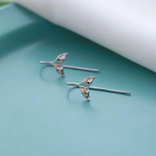 Креативные серьги, серебро 925 пробы, простой и элегантный дизайн