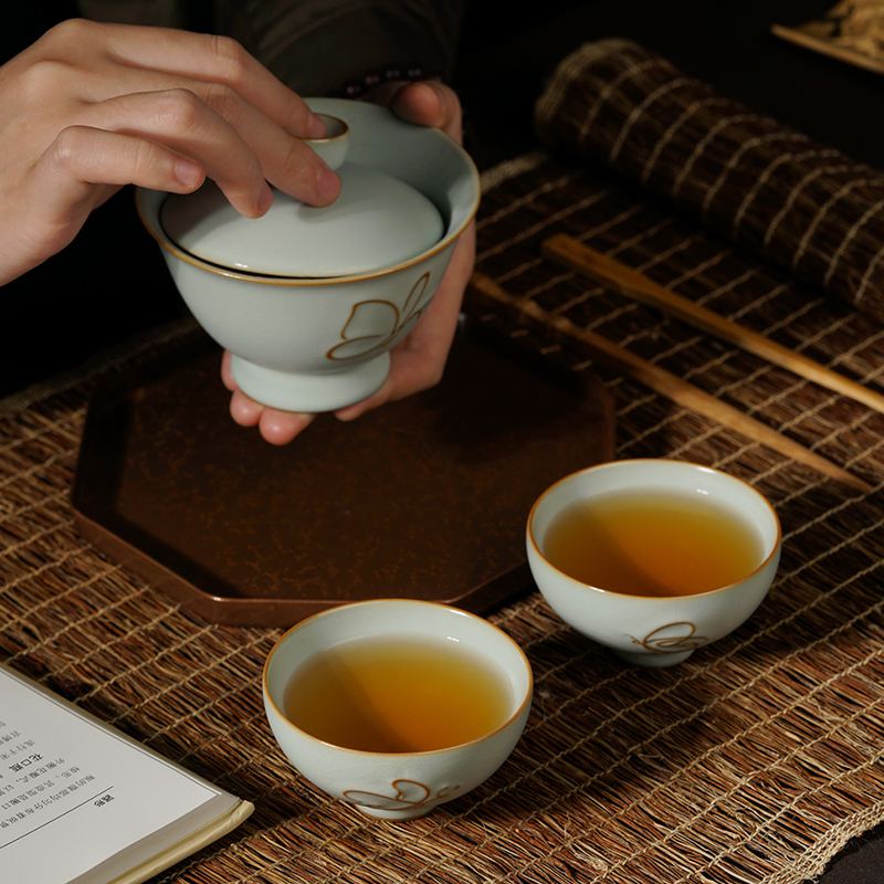 Green has already your up tureen suit jingdezhen kung fu tea set manual ceramic cups imitation song dynasty style typeface restoring ancient ways your porcelain gift boxes