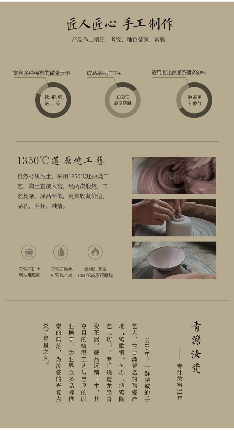 Your up pot holder, ceramic retro hand pad crack household celadon jingdezhen porcelain teapot kung fu tea accessories