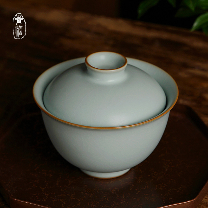 Yu kiln three-way cup of cup single large size Jingde town tea bowl ceramic antique Song Dynasty tea cup ceramic gift