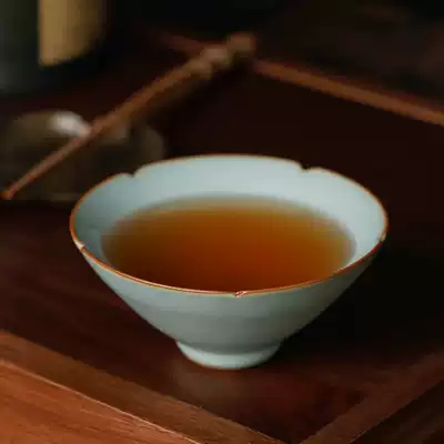Ruyao Doujia Cup thin celadon Kung Fu Tea Master Cup Single Cup handmade ceramic Jingdezhen Ru porcelain tea set open piece