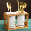 Creative household Korean ceramic chopstick box chopstick cage moisture-proof