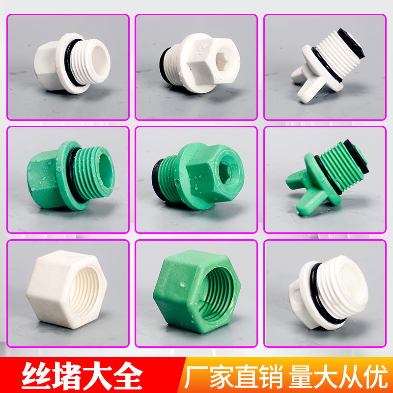 PPR pipe accessories 4 min inside and outside silk tooth 20 with padded raw - free plastic pipe plug cap new mode