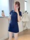 Fashionable casual sports suit for women summer pony embroidered POLO neck short-sleeved T-shirt high waist skirt two-piece set