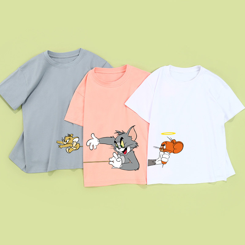 Cat and rat child clothing high-end pro-child clothing T-shirt mother-daughter dress female dress foreign to a three-mouth short sleeve tide large size