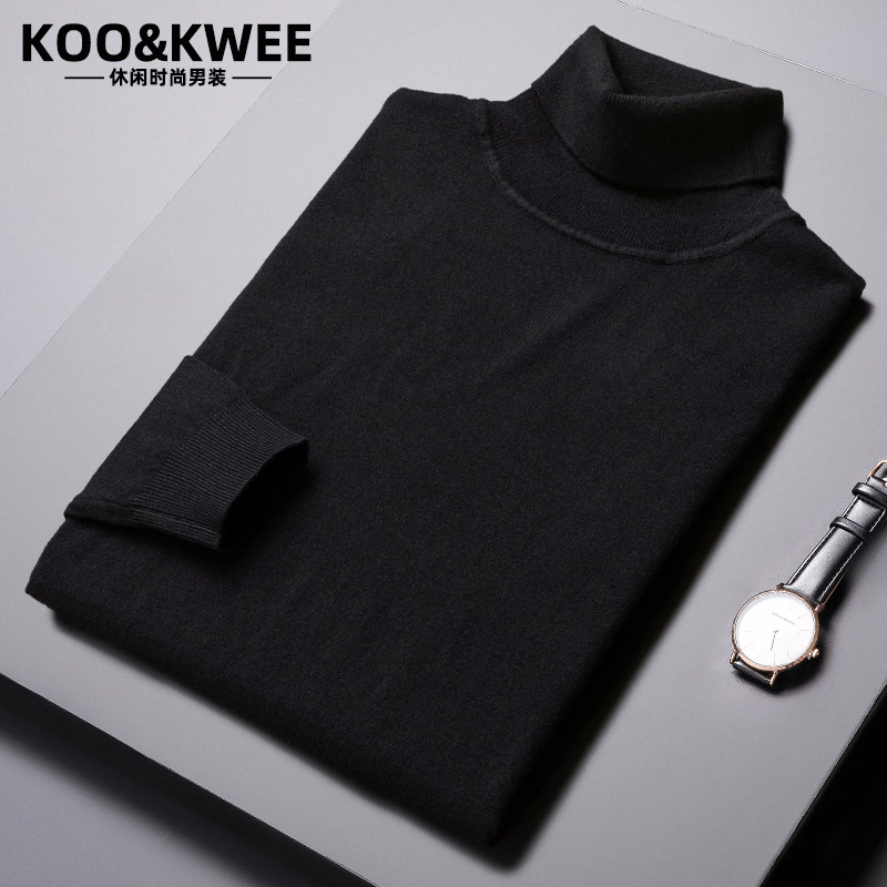 100% pure wool high collar wool sweatshirt for men casual 100 hitchhiking men's undershirt sweatshirt sweaters with great size