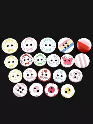 Colorful button colorful candy color handmade diy pink mini baby dress children sweater cardigan little button