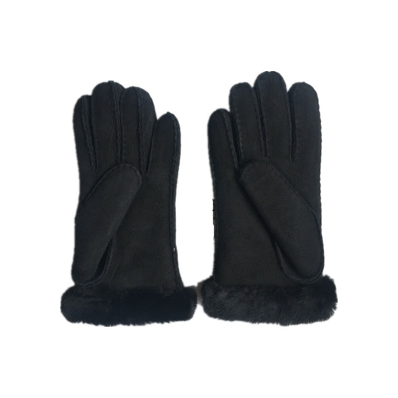 Bentley bear authentic sheepskin gloves fur one black men's sheepskin gloves winter army sheepskin gloves sheepskin