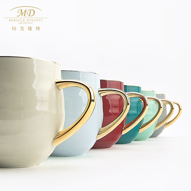 Margoronte Xingyun series 6-color milk cup breakfast cup home office water cup ceramic mug teacup