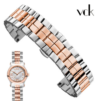Suitable for Chopard Watch Strap Steel Strap for Women Happy Sport Happy Diamond Series Chopard Watch Chain 15 18