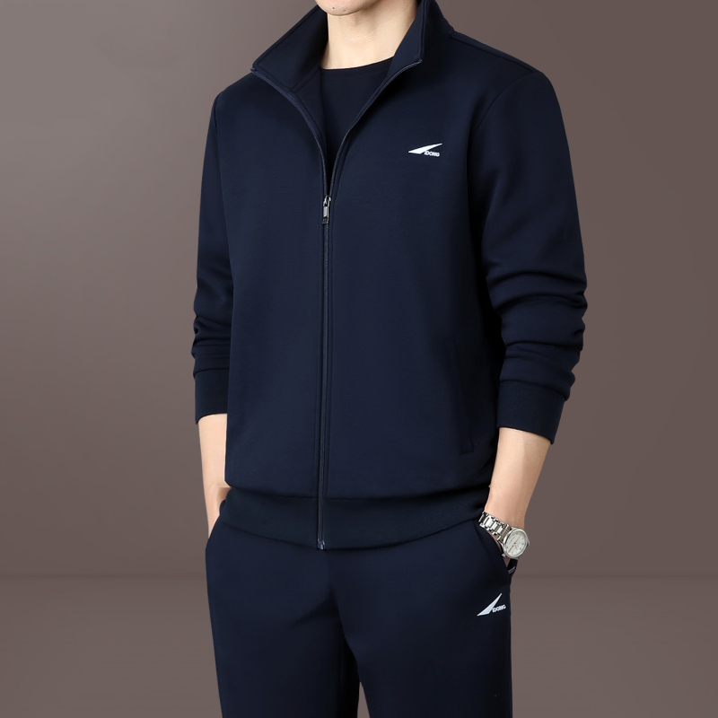 Dad's Sports Suit Men's Spring and Autumn Long-Sleeved Cardigan for Middle-Aged and Elderly People Loose Running Casual Sportswear